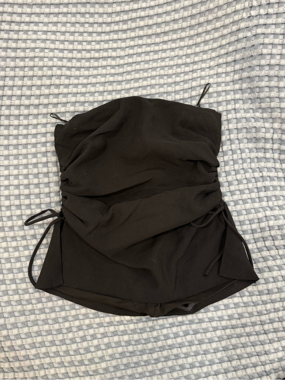 Zara Ruched Bow Tube Top